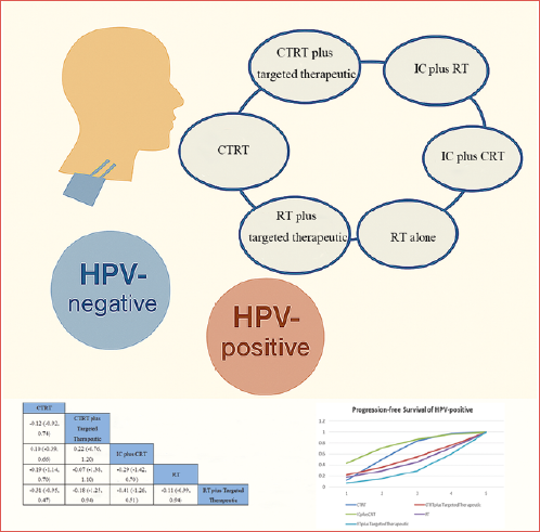A systematic review and network meta-analysis of therapies for locally advanced head and neck squamous cell carcinoma with different HPV status.